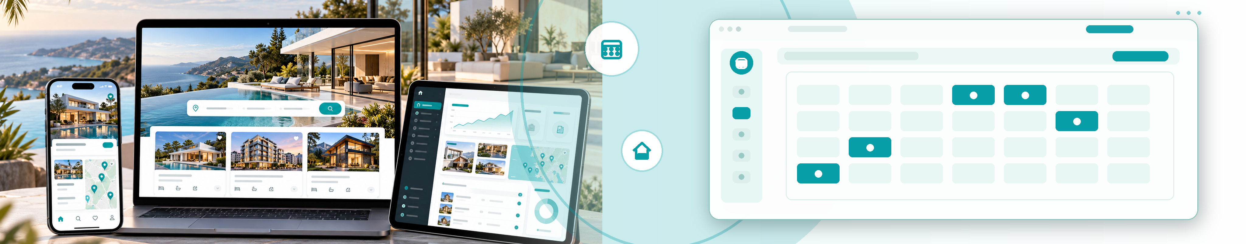 Appointment calendar and booking notifications on desktop and mobile